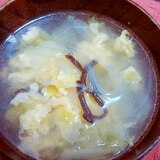 白菜と春雨の卵スープ